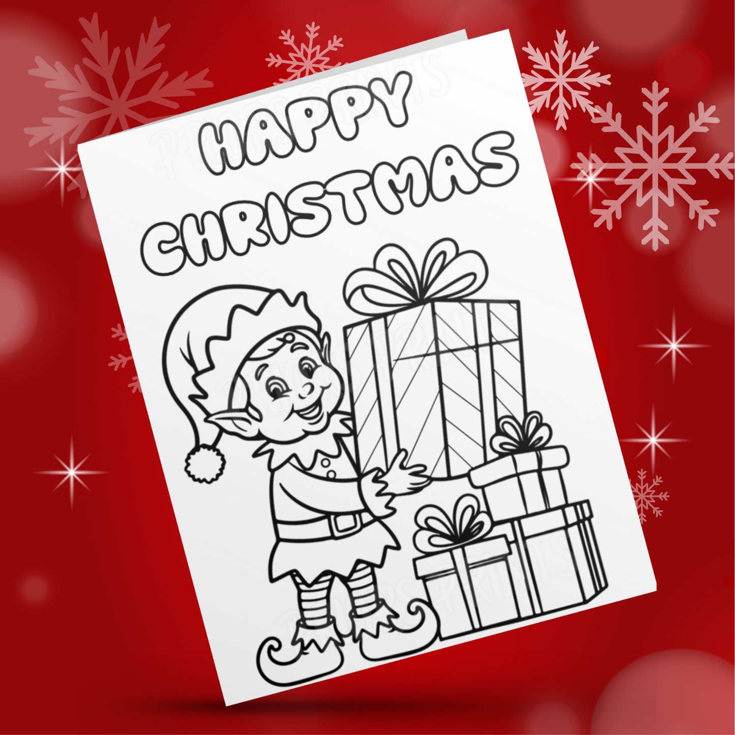 Colour Your Own Christmas Card