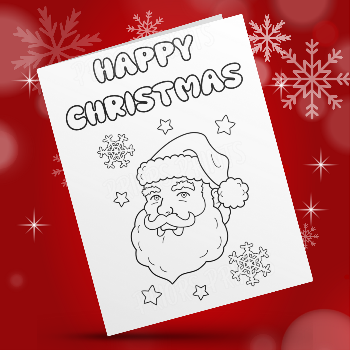 Colour Your Own Christmas Card