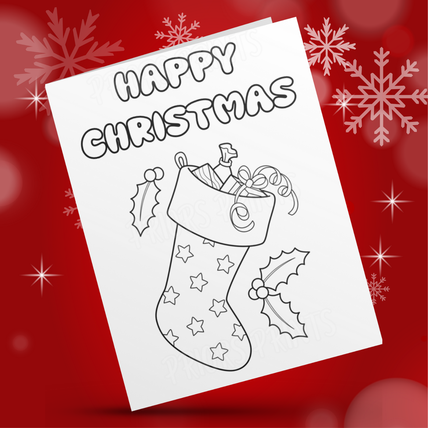 Colour Your Own Christmas Card