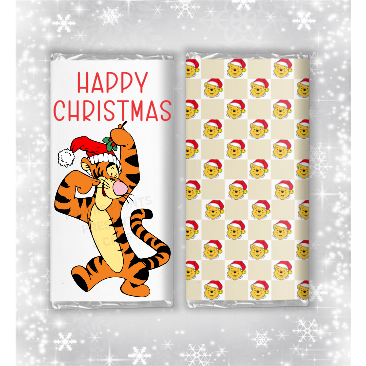 Winnie The Pooh Christmas Chocolate Bar Wrapper