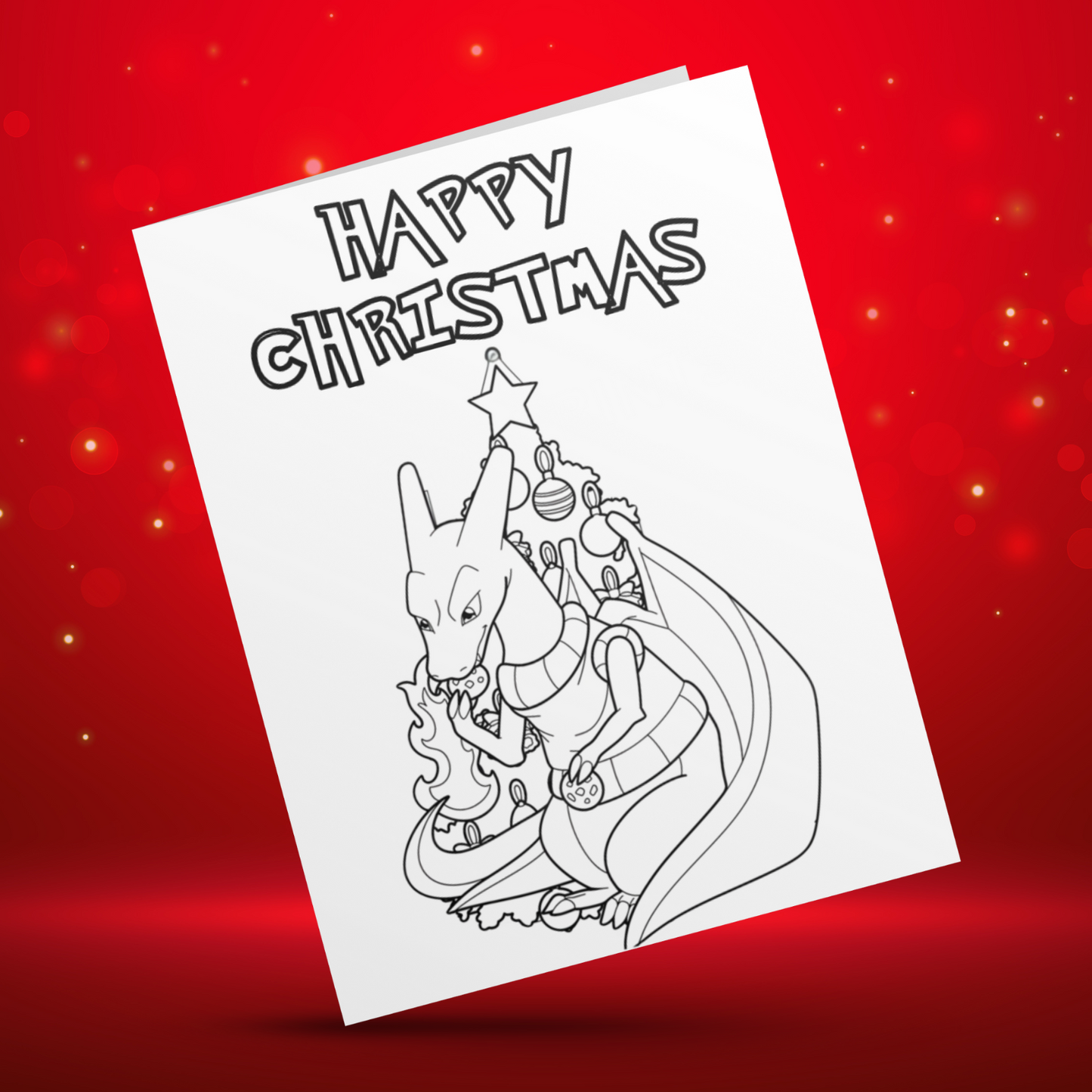 Colour Your Own Pokemon Christmas Card