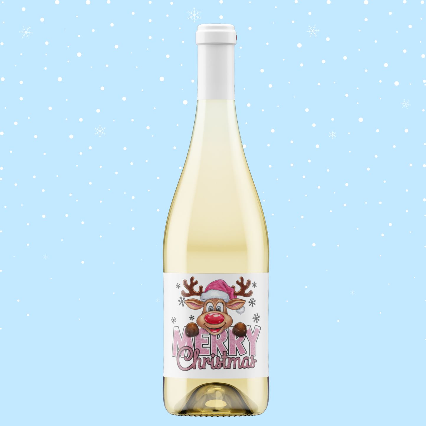 Christmas Themed Wine Bottle Labels