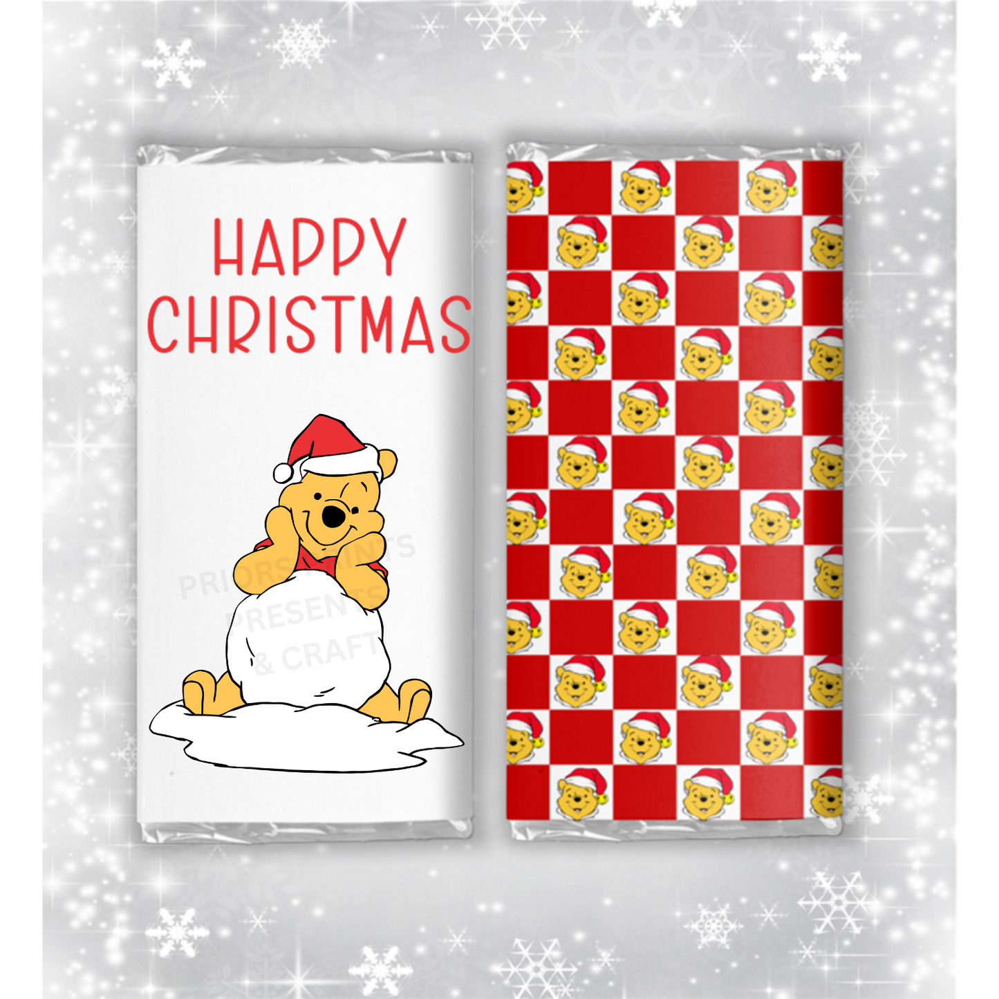 Winnie The Pooh Christmas Chocolate Bar Wrapper