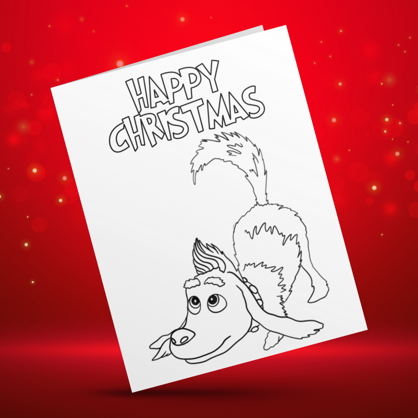 Colour Your Own Grinch Christmas Card