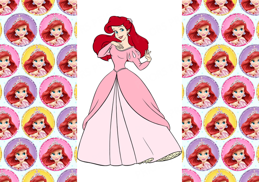 Little Mermaid Chocolate Bar Wrapper- Plain (No Text)