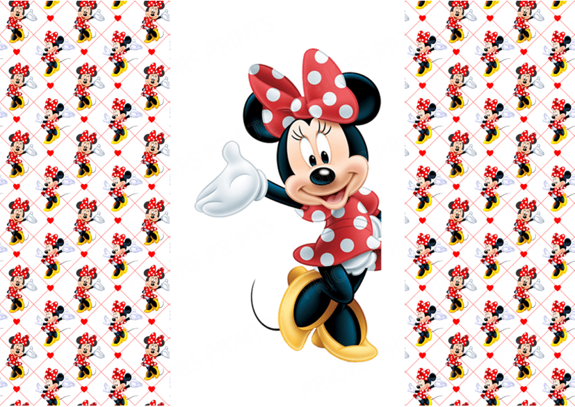 Mickey & Minnie Mouse Chocolate Bar Wrapper- Plain (No Text)