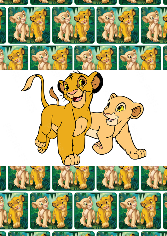 Lion King Chocolate Bar Wrapper- Plain (No Text)