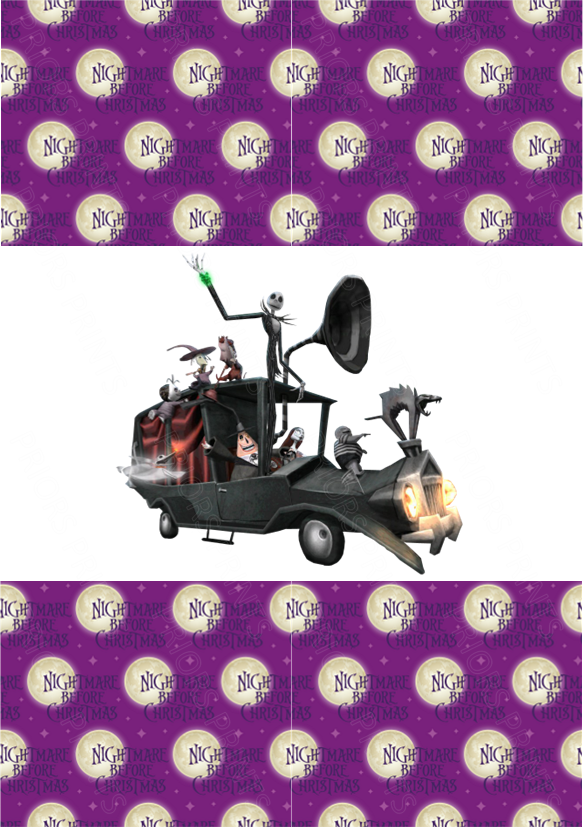 Nightmare Before Christmas Chocolate Bar Wrapper- Plain (No Text)