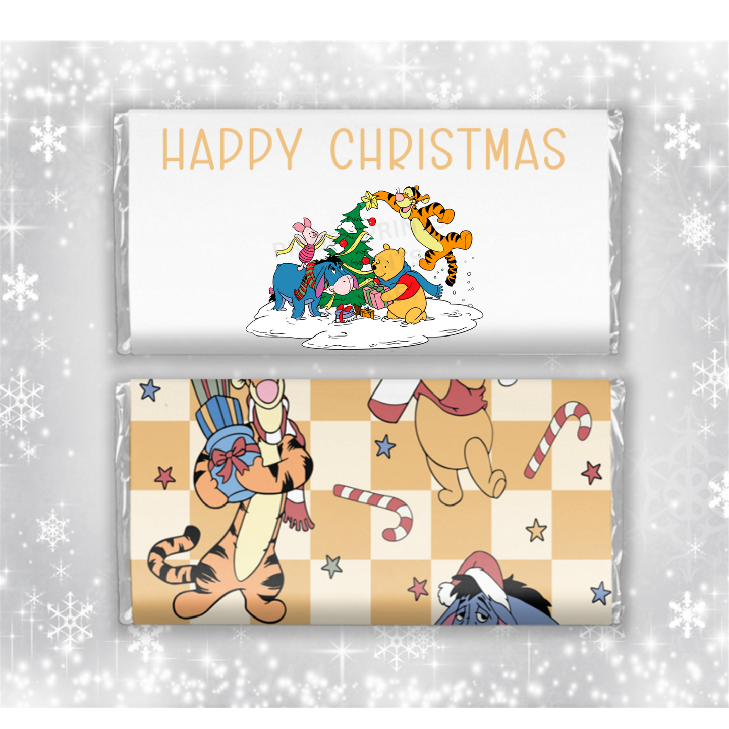 Winnie The Pooh Christmas Chocolate Bar Wrapper