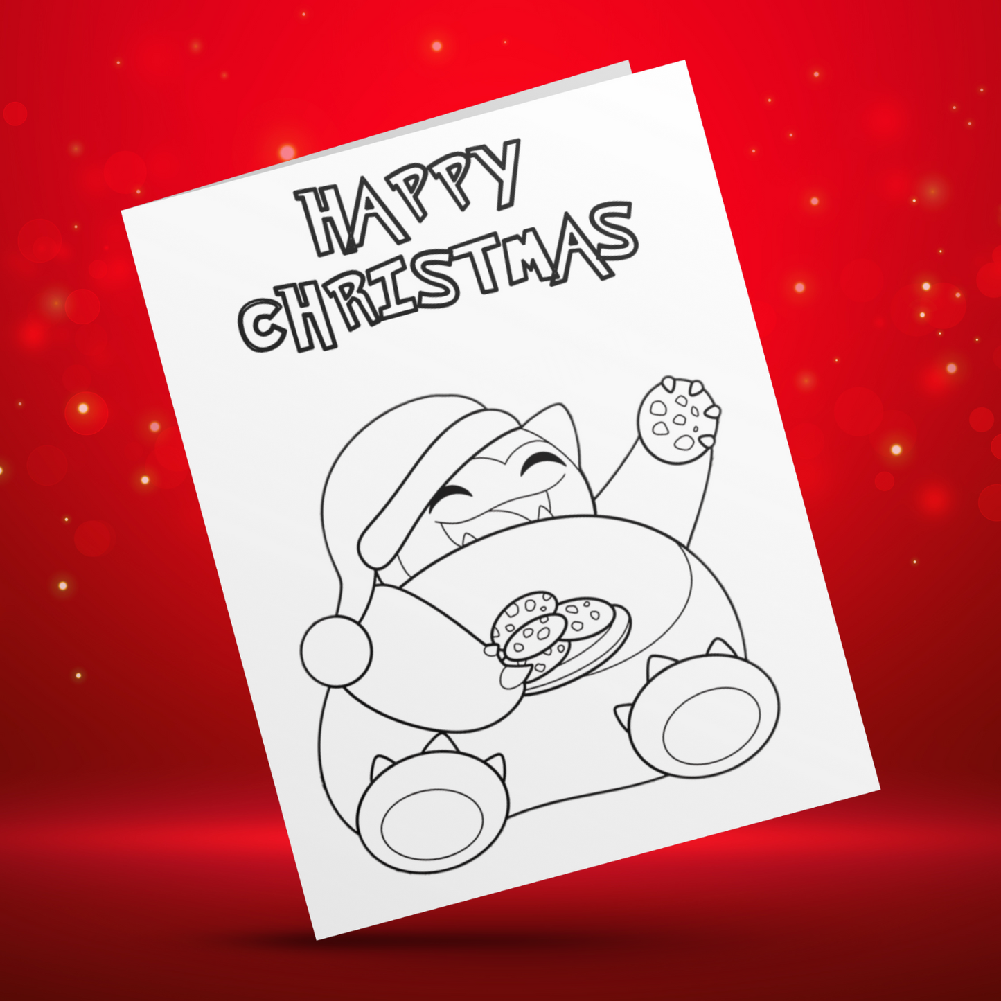 Colour Your Own Pokemon Christmas Card