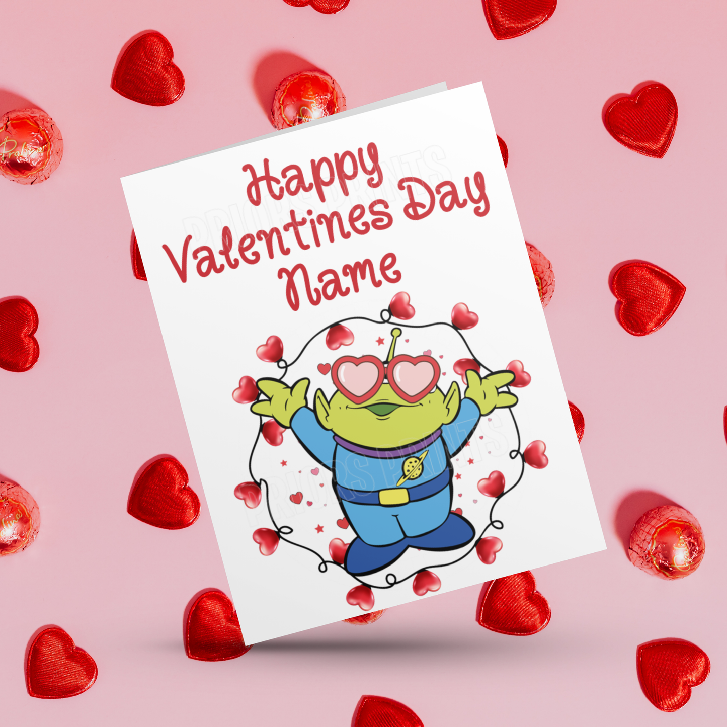 Disney Character Personalised Valentines Day Card 1 I Cars I Yoda I Star Wars I Spiderman I Toy Story I Woody I Jessie I Lightening Macqueen