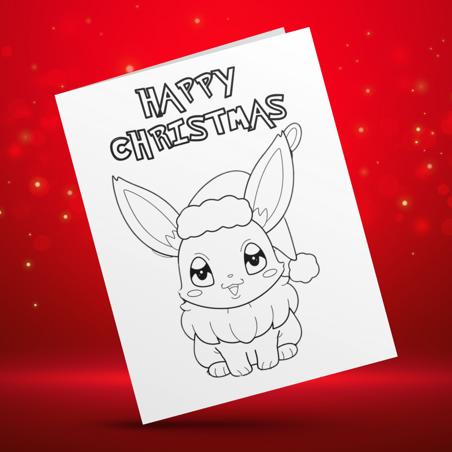 Colour Your Own Pokemon Christmas Card