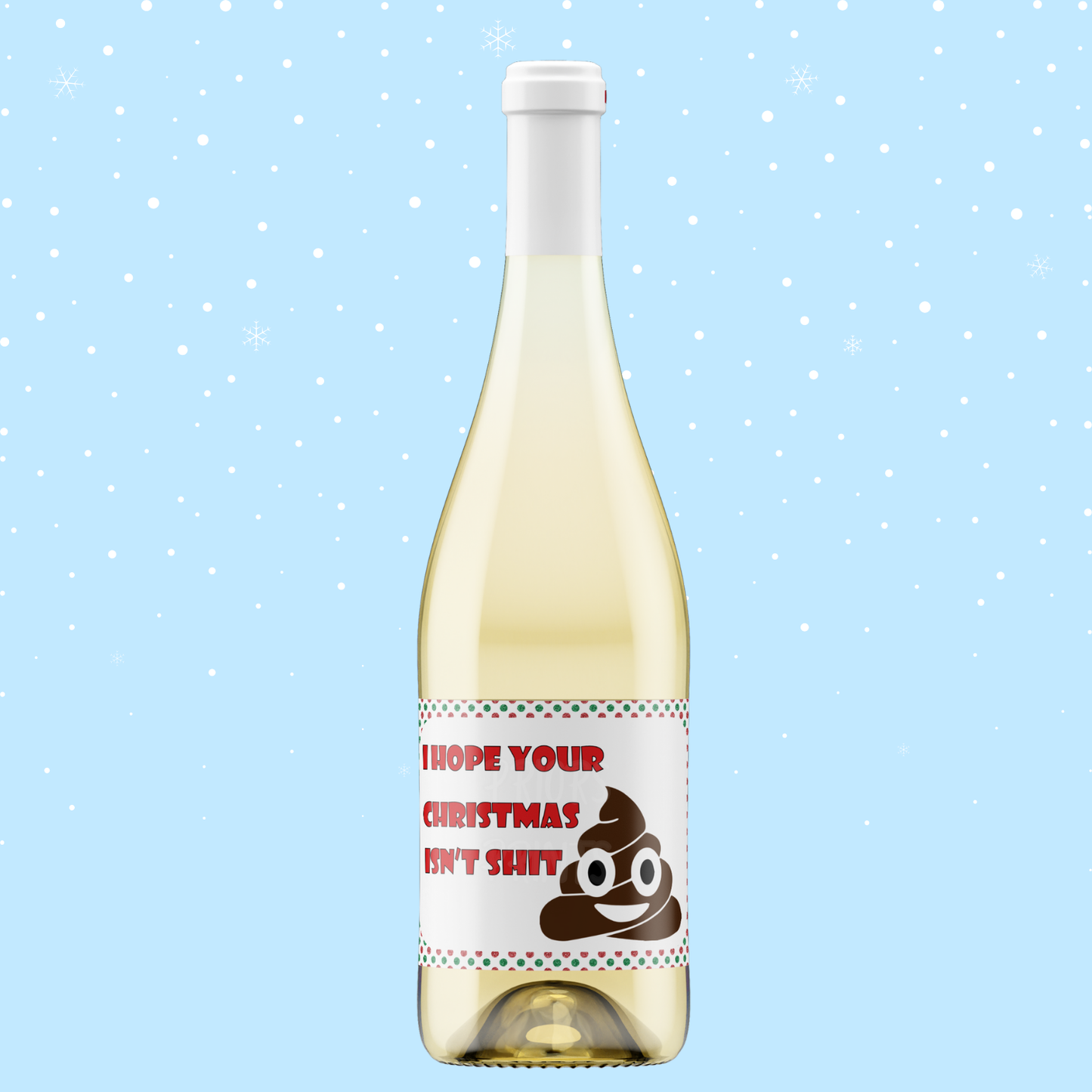 Christmas Themed Wine Bottle Labels