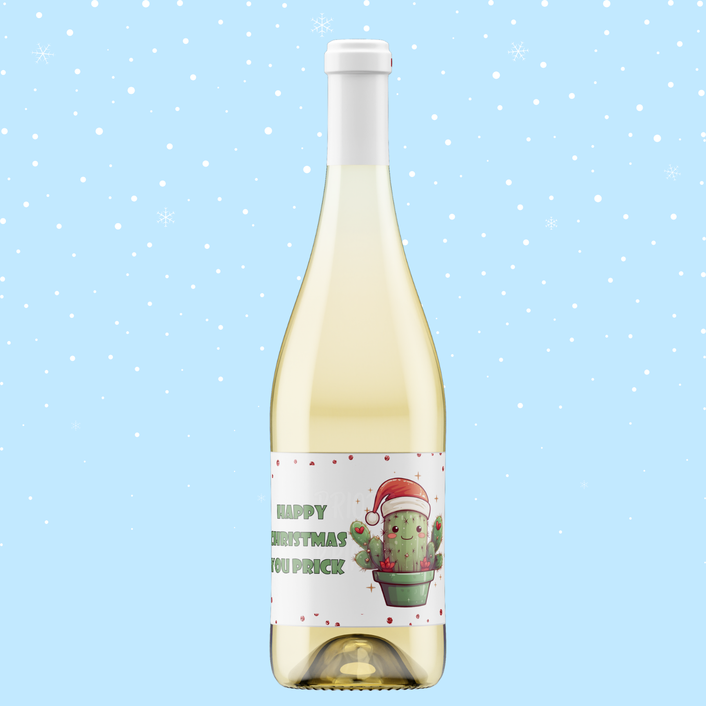 Christmas Themed Wine Bottle Labels