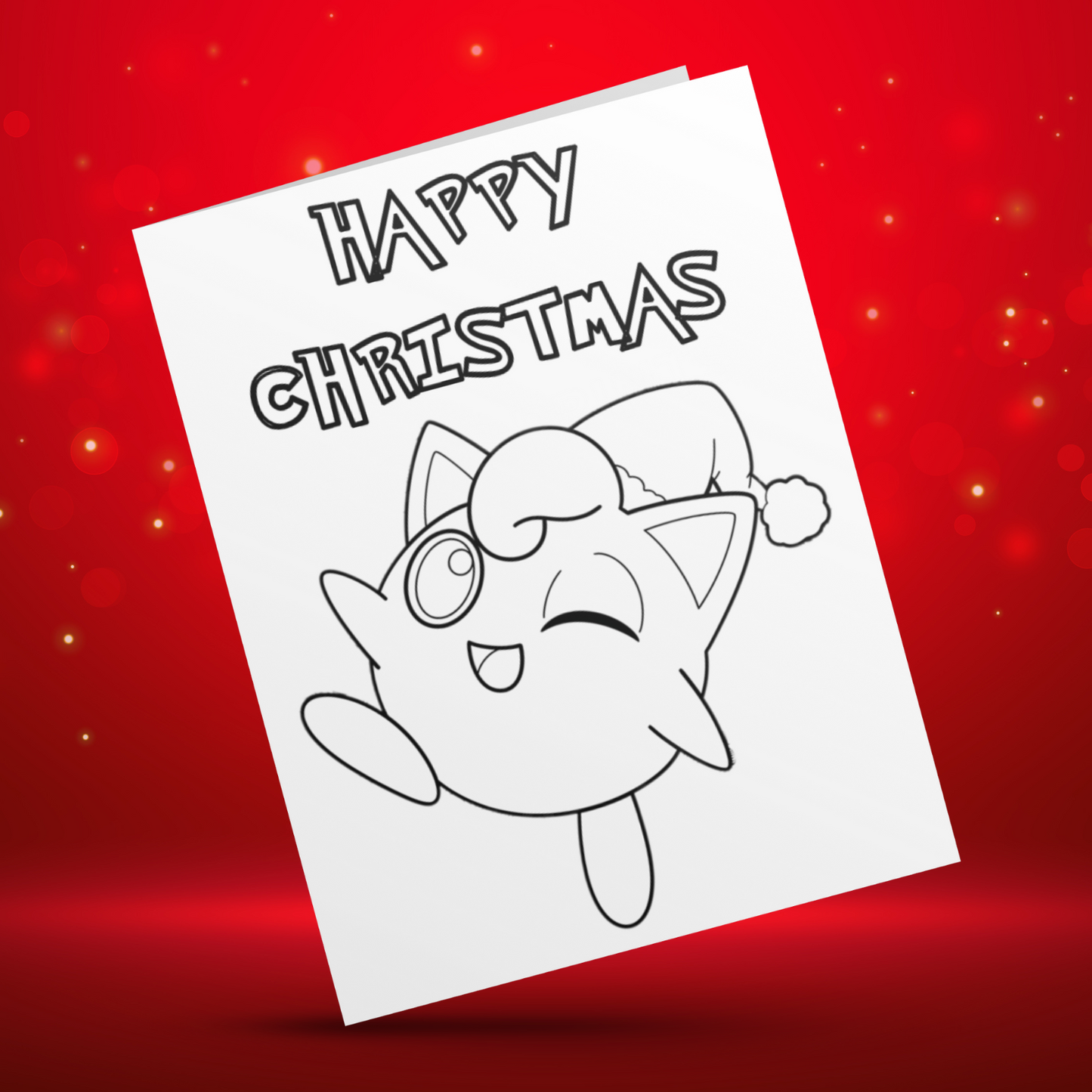 Colour Your Own Pokemon Christmas Card