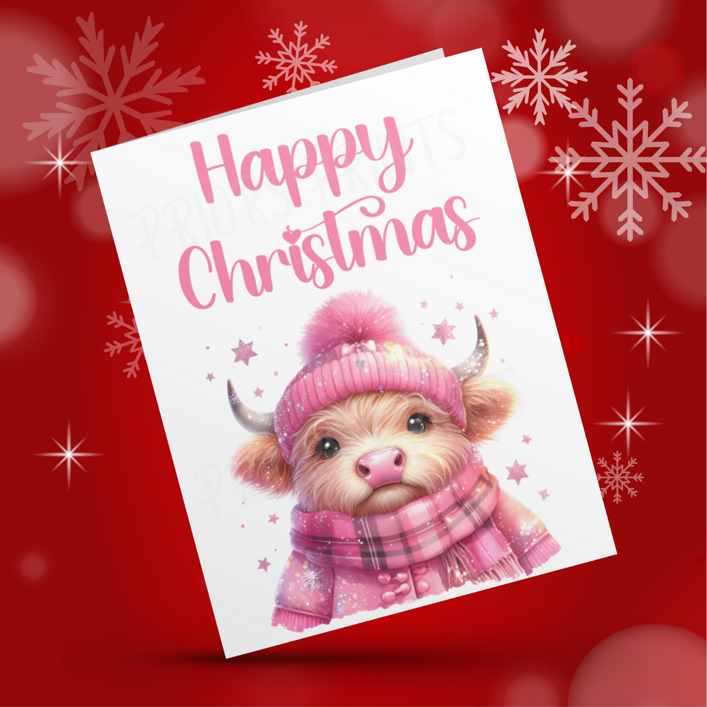 Cute Pink Christmas Cards