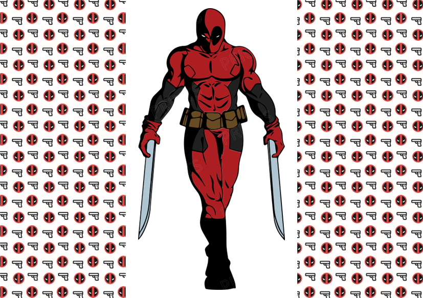 Deadpool Chocolate Bar Wrapper- Plain (No Text)