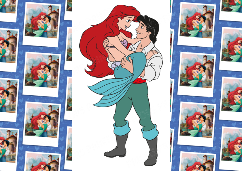 Little Mermaid Chocolate Bar Wrapper- Plain (No Text)