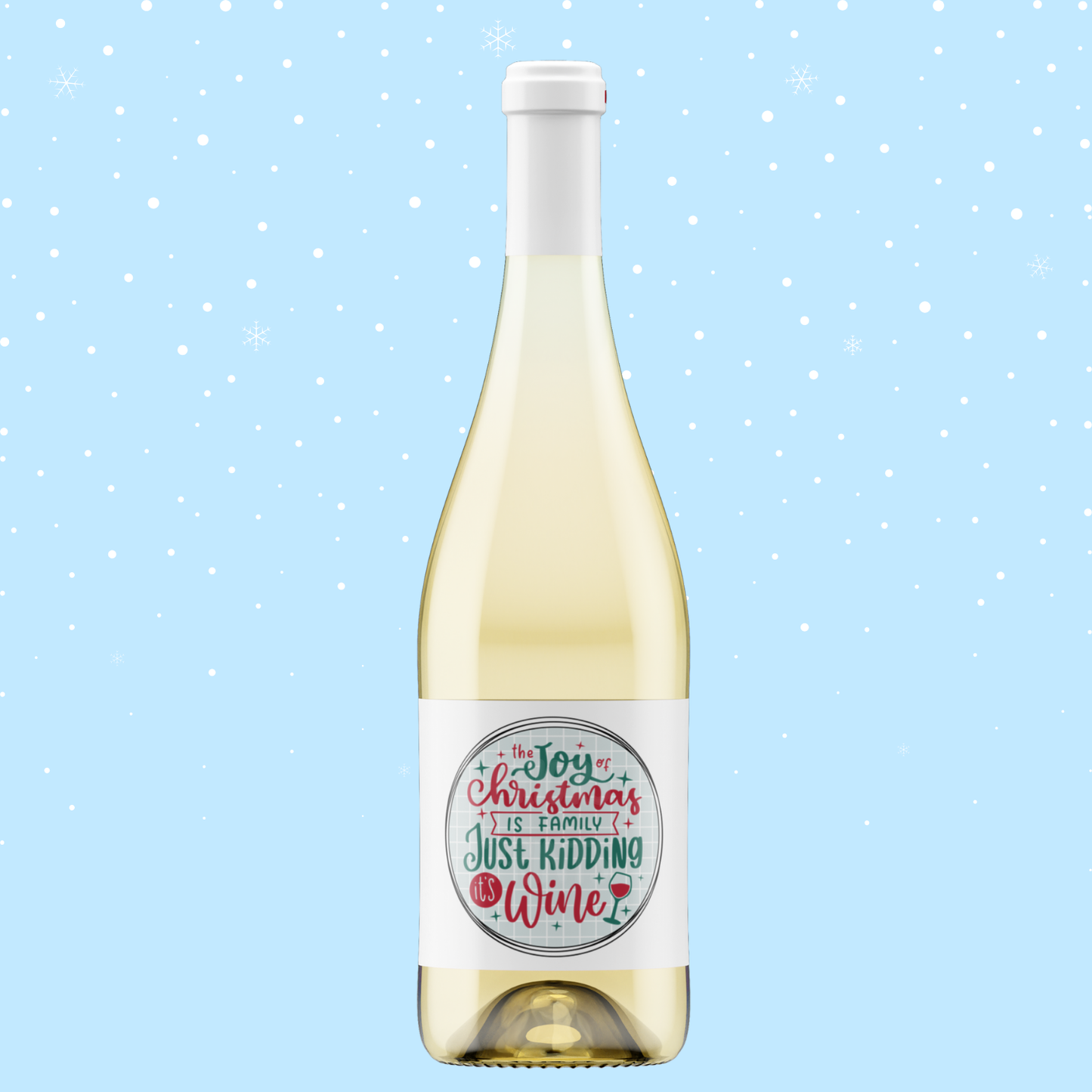Christmas Themed Wine Bottle Labels 2