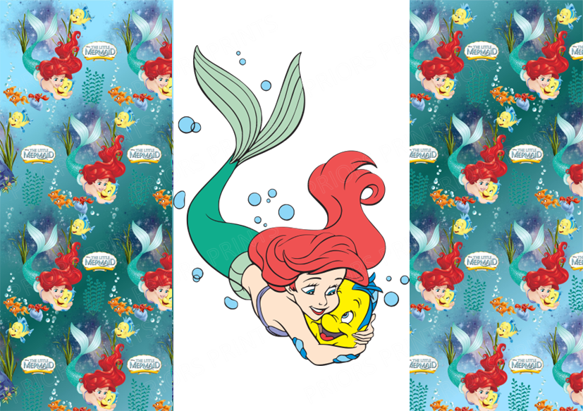 Little Mermaid Chocolate Bar Wrapper- Plain (No Text)