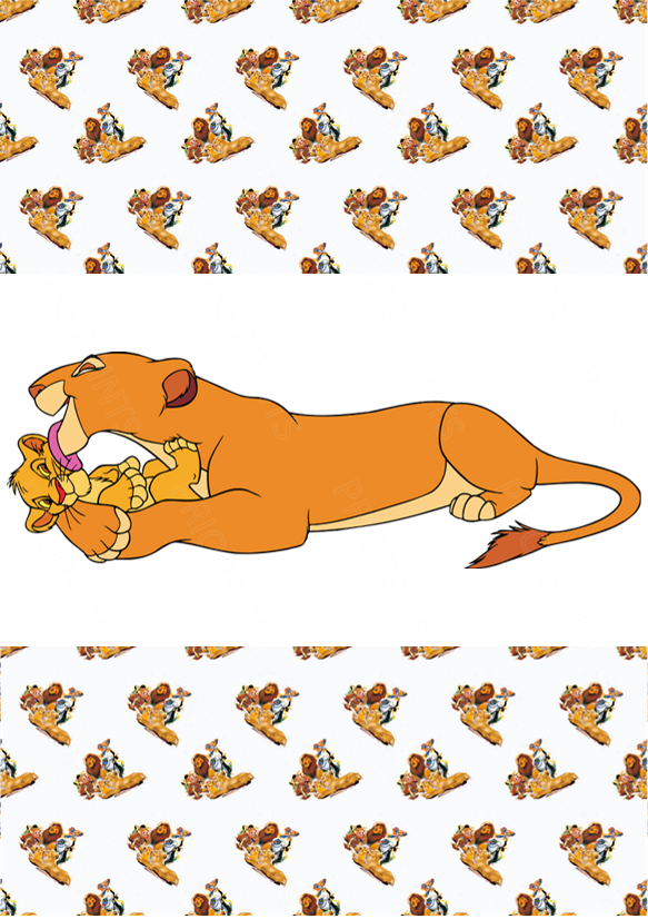 Lion King Chocolate Bar Wrapper- Plain (No Text)