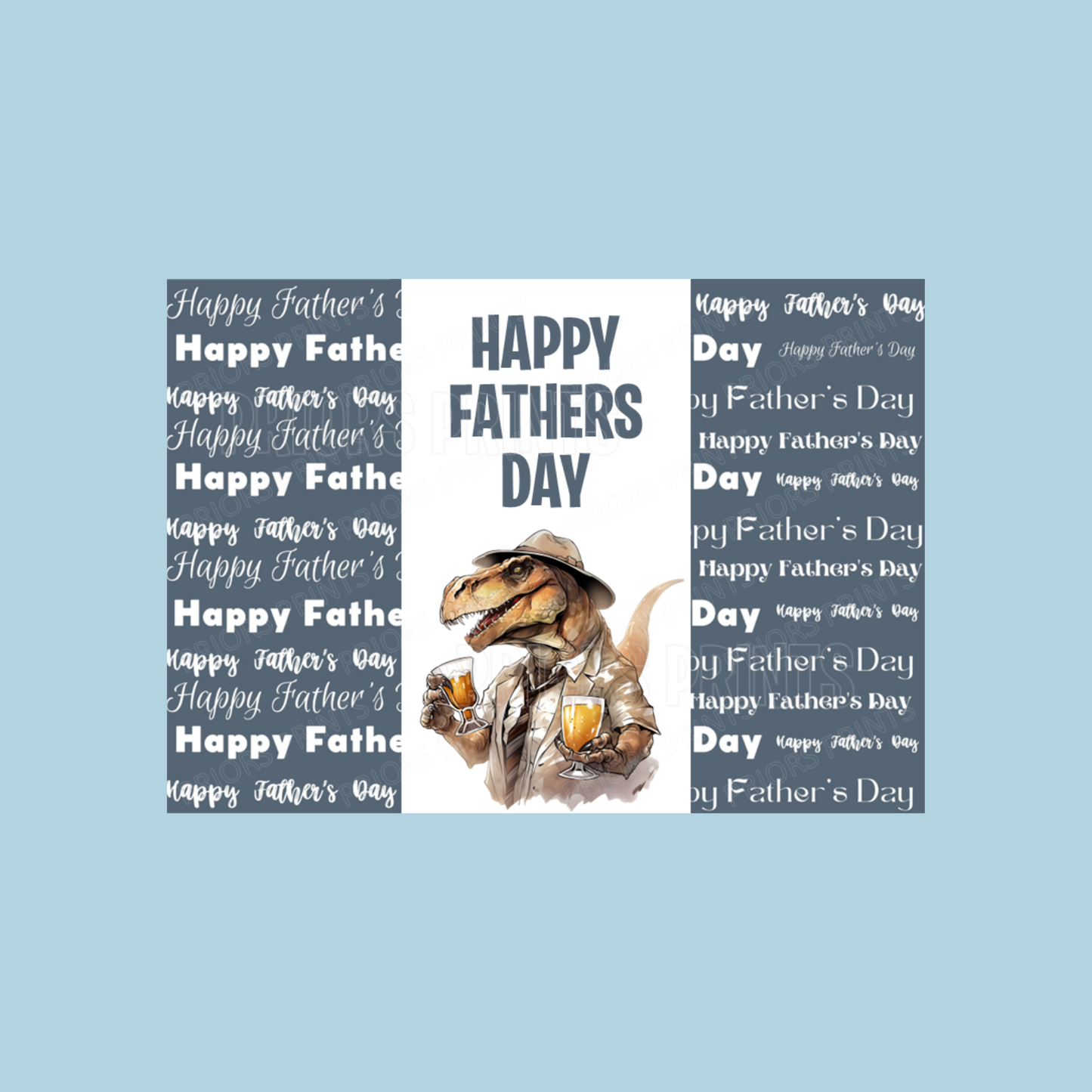 Old Fashioned Dinosaur Happy Fathers Day Chocolate Bar Wrapper