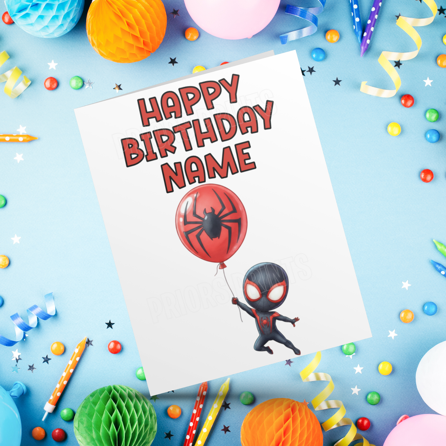 Personalised Miles Morales Birthday Card I Marvel I Superhero