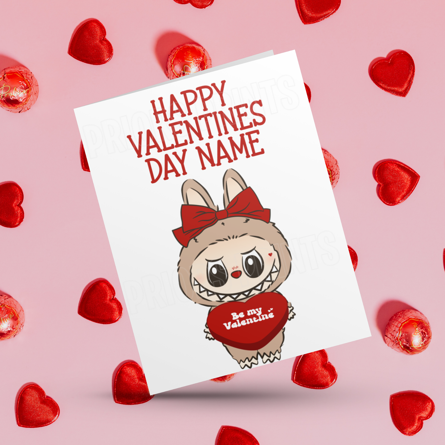 Personalised Labubu Valentines Day Card