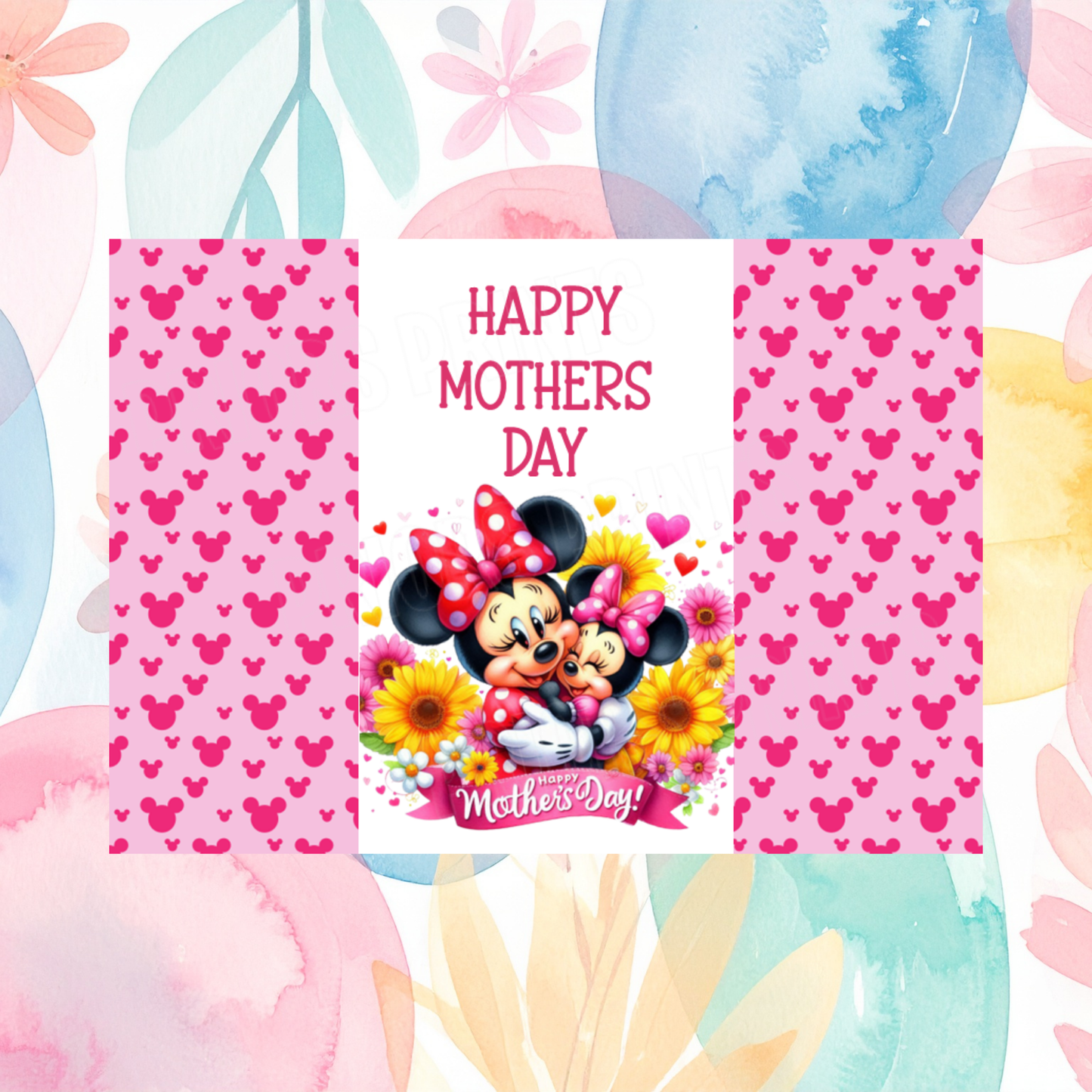 Minnie Mouse Happy Mothers Day Chocolate Bar Wrapper