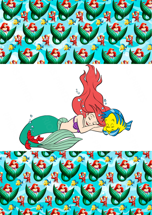 Little Mermaid Chocolate Bar Wrapper- Plain (No Text)