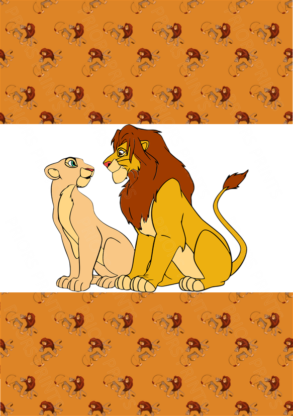 Lion King Chocolate Bar Wrapper- Plain (No Text)
