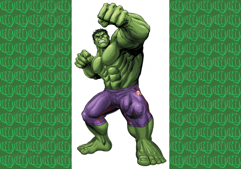 Hulk Chocolate Bar Wrapper- Plain (No Text)