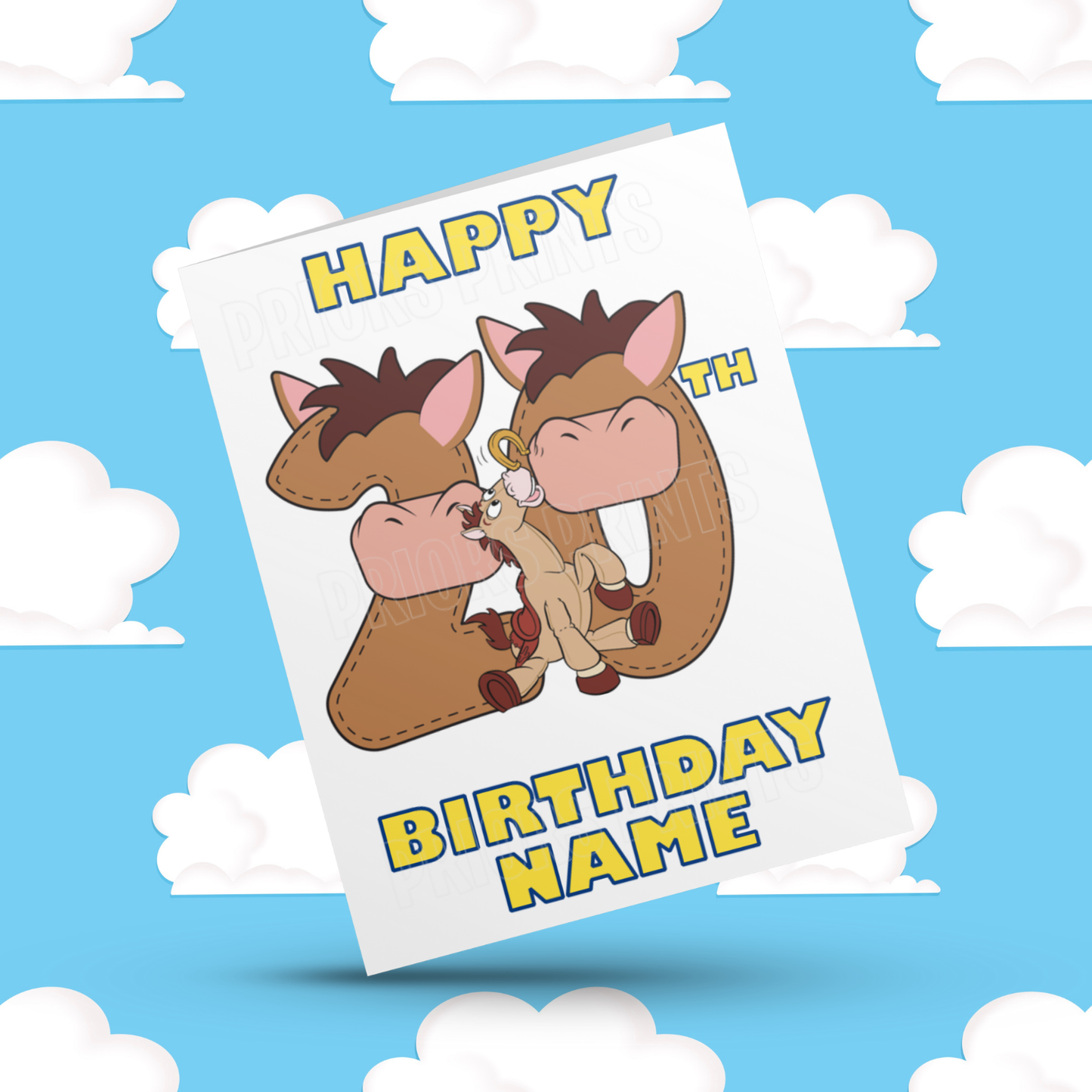 Personalised Bullseye Birthday Card with Age 1-20 Years (Toy Story)