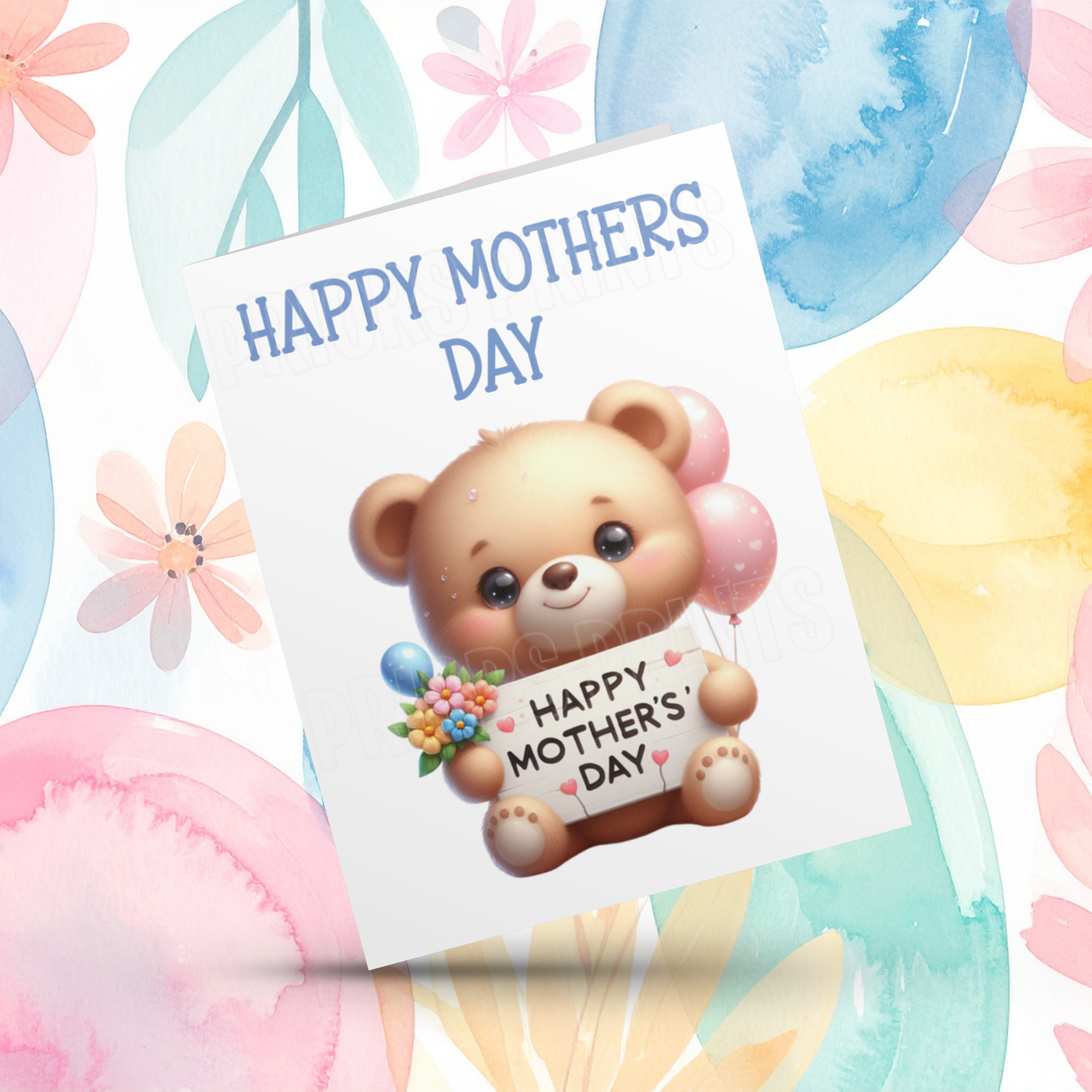 Cute Animals Happy Mothers Day Card