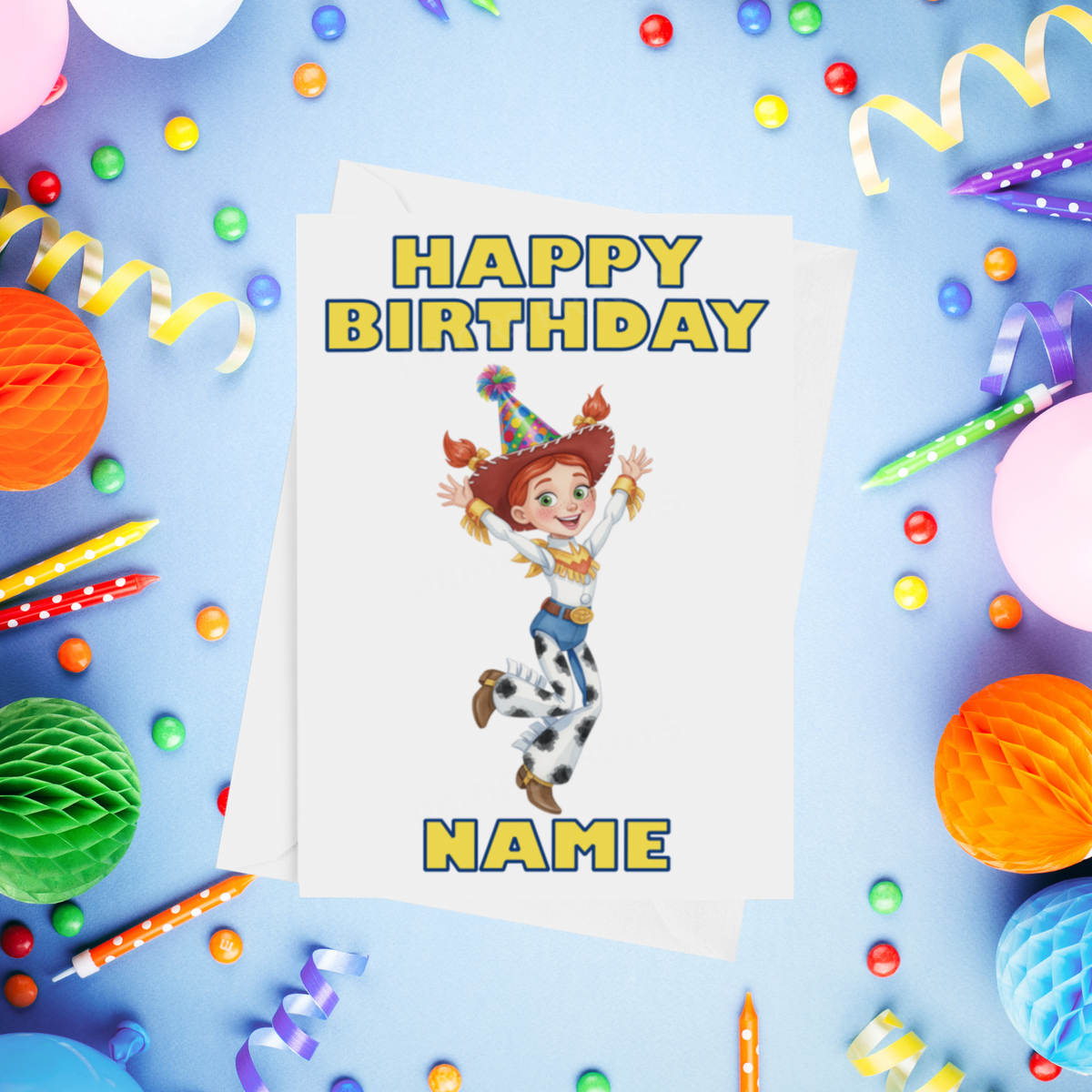 Personalised Woody or Jessie Birthday Cards- Toy Story