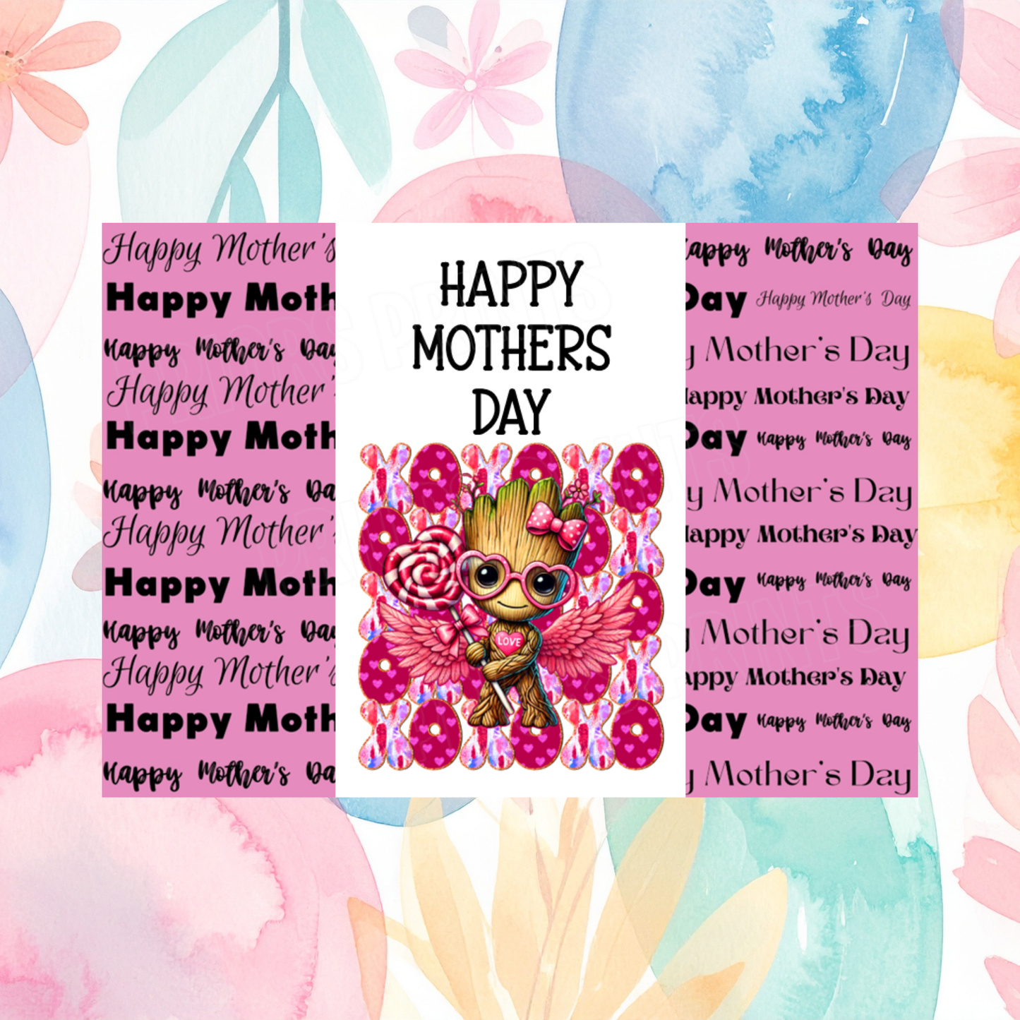 XOXO Character Happy Mothers Day Chocolate Bar Wrapper