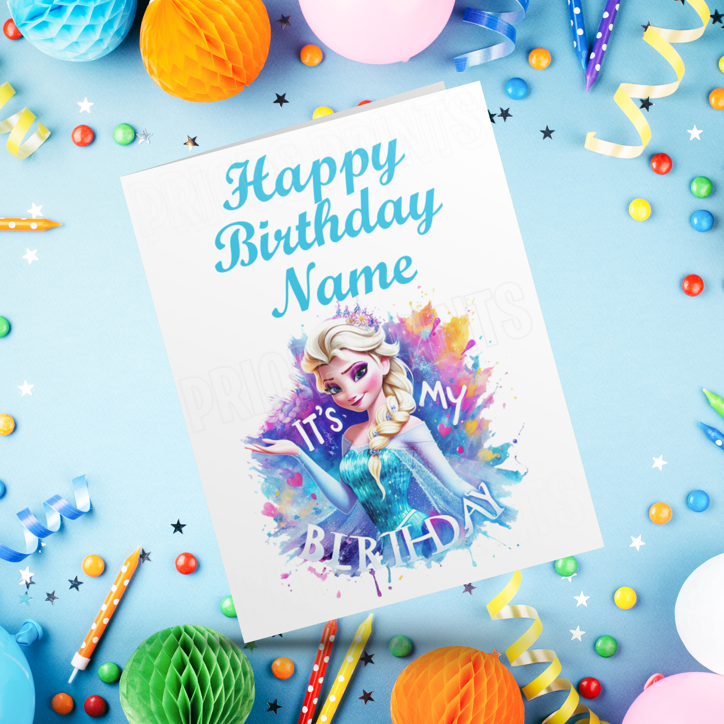 Personalised Elsa Birthday Card I Princess I Frozen