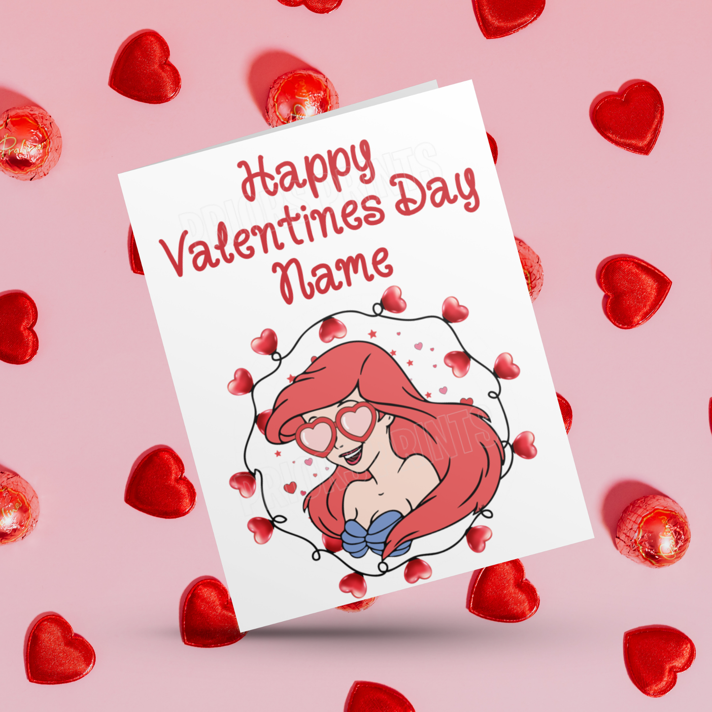 Disney Character Personalised Valentines Day Card 3 I Lilo and Stitch I Beauty & The Beast I Tinkerbell I Aristocats I Sleeping Beauty
