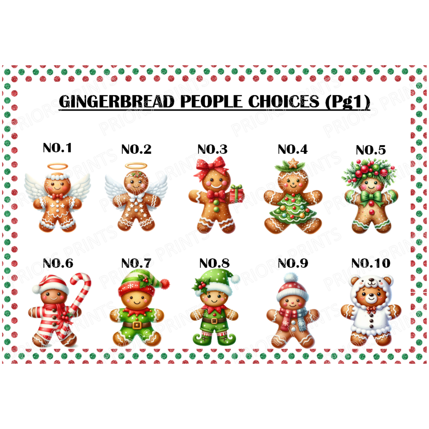 Personalised Gingerbread Family Christmas Card