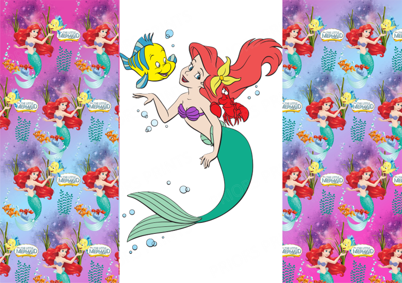 Little Mermaid Chocolate Bar Wrapper- Plain (No Text)