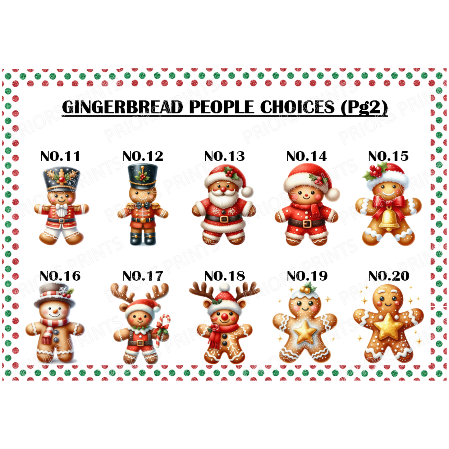Personalised Gingerbread Family Christmas Card