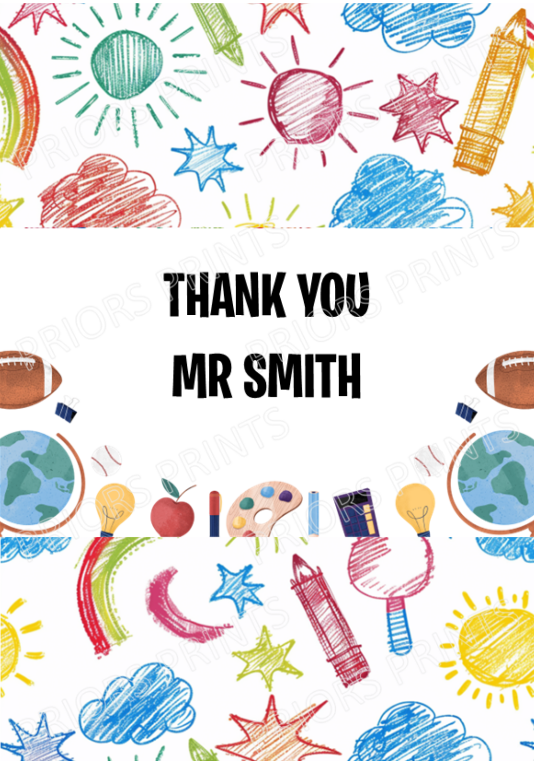 Personalised Teacher Chocolate Bar Wrapper- with space to add Name