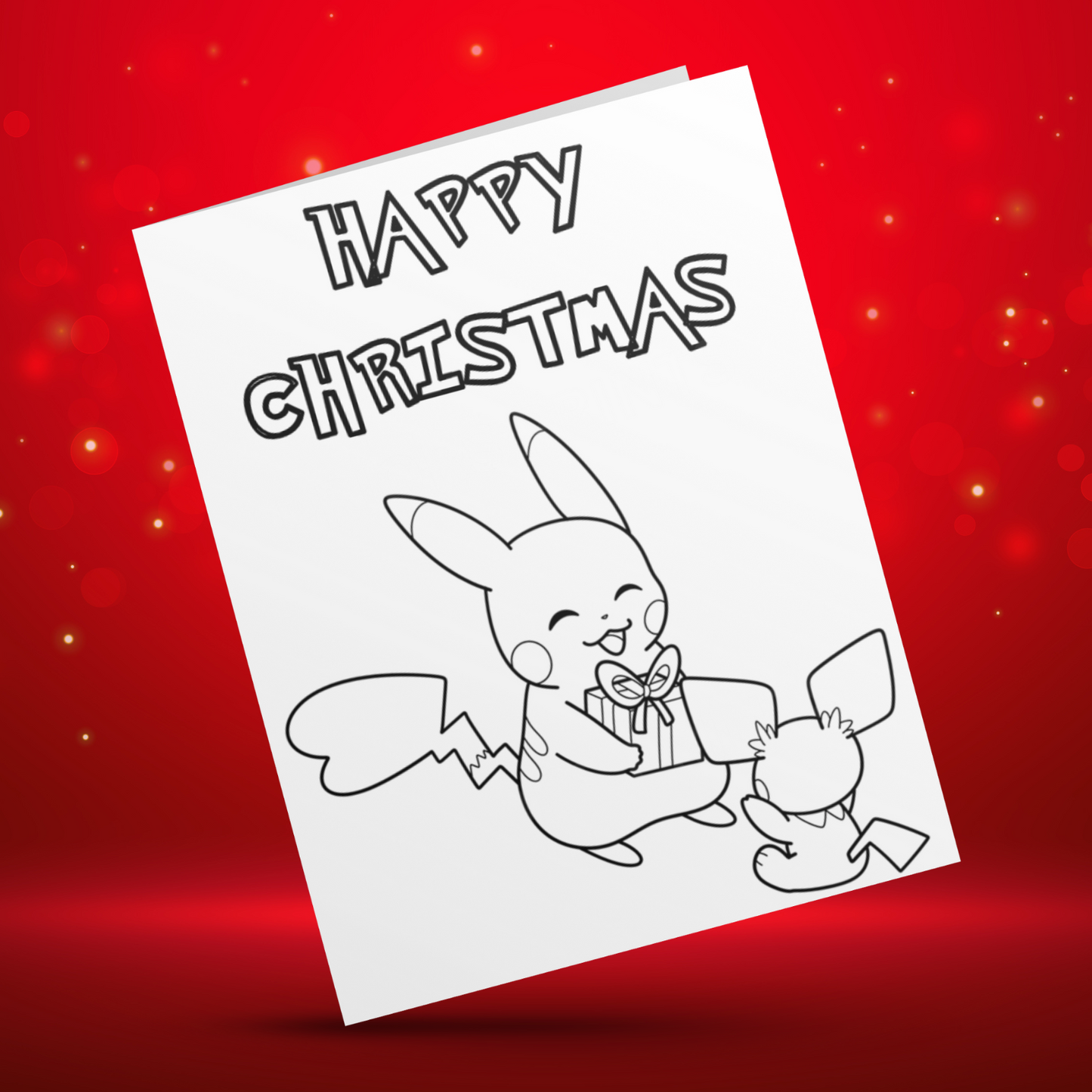 Colour Your Own Pokemon Christmas Card