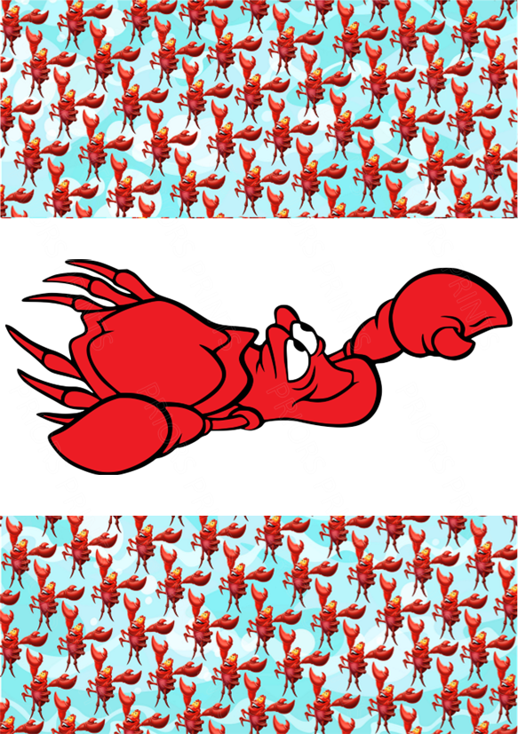 Little Mermaid Chocolate Bar Wrapper- Plain (No Text)