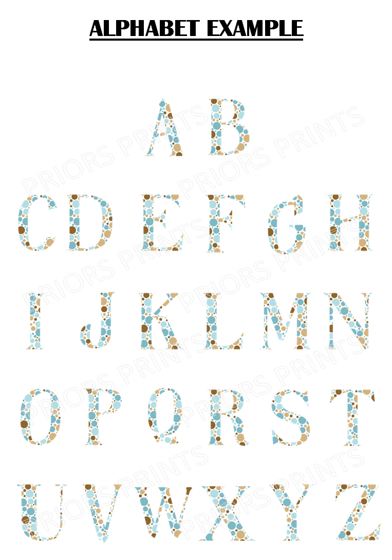 Animal with Blue Bowtie Personalised A4 Name Print
