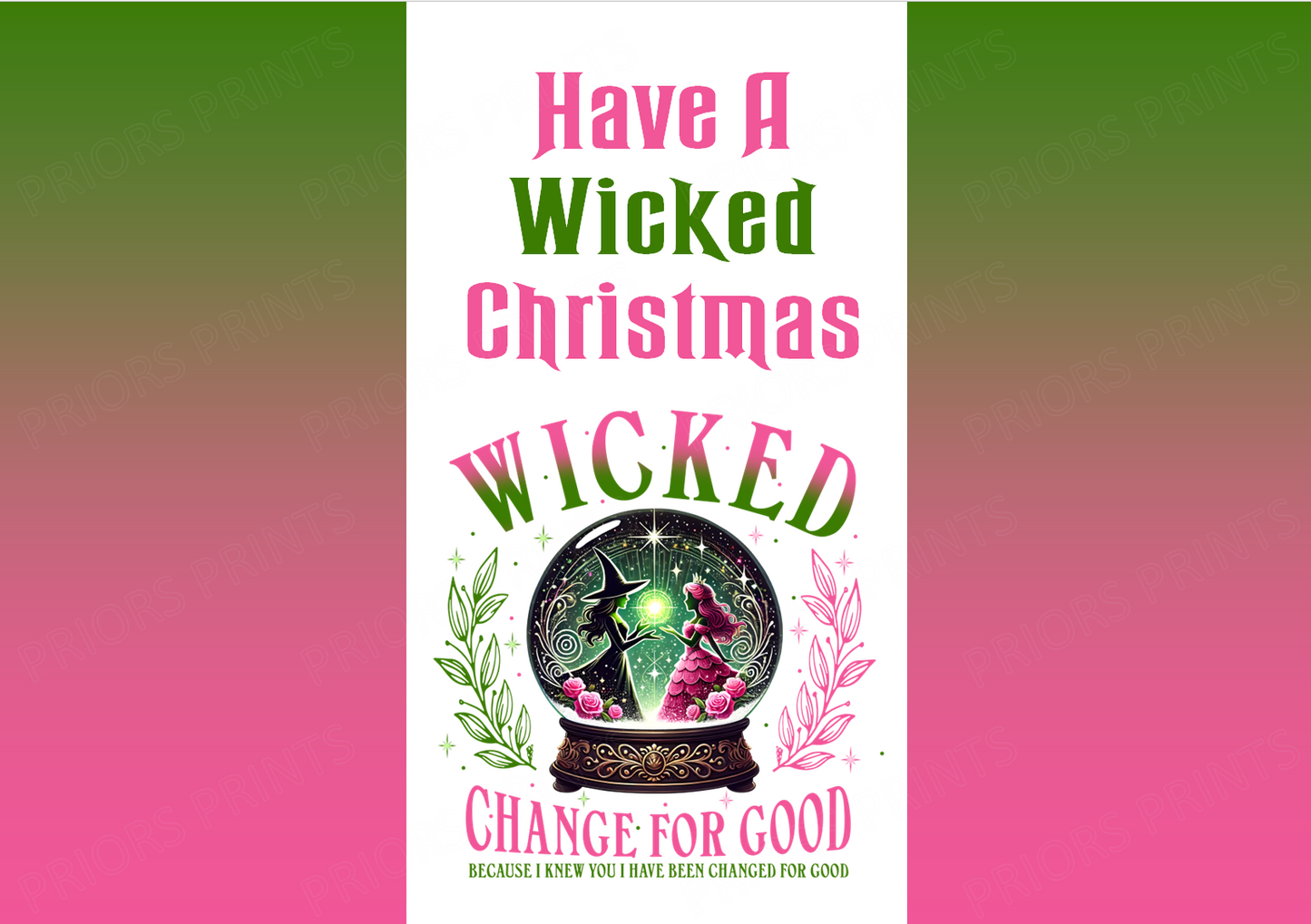 Wicked Inspired Christmas Chocolate Bar Wrappers