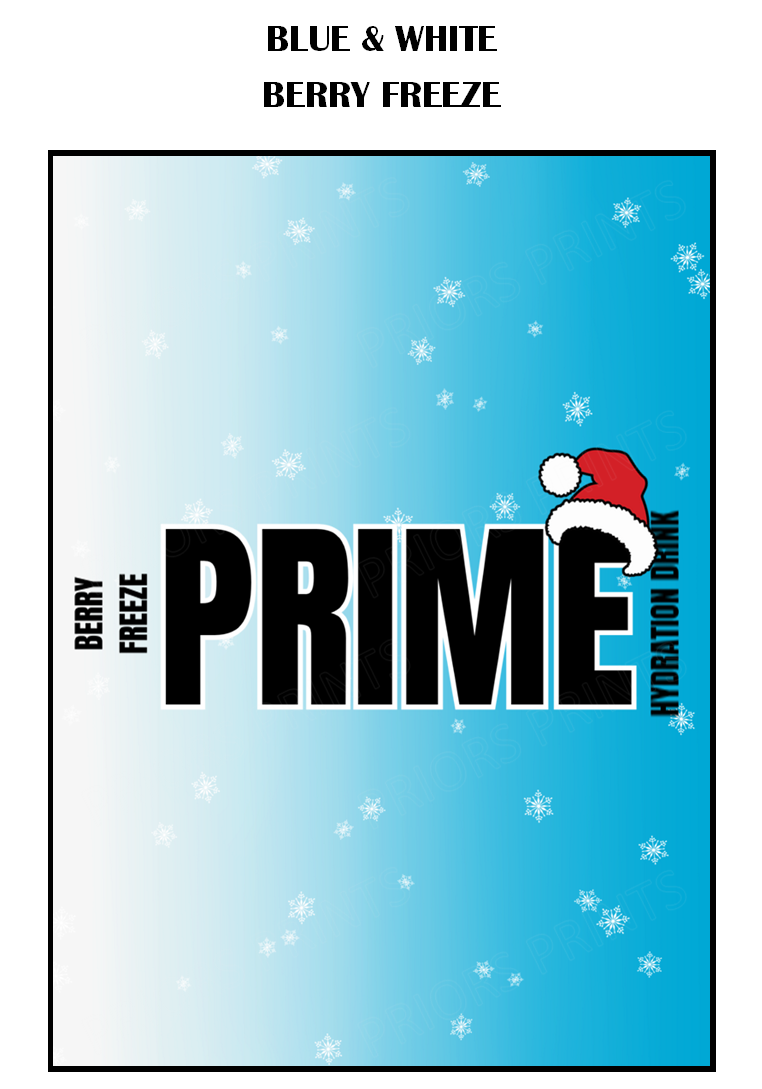 Prime Christmas Chocolate Bar Wrappers