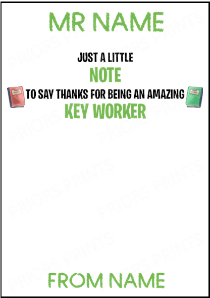 Personalised Thank You Teacher Post-it Note Gift, Teaching Assistant, Head Teacher, Key Worker, Preschool, End Of Term Gift Present