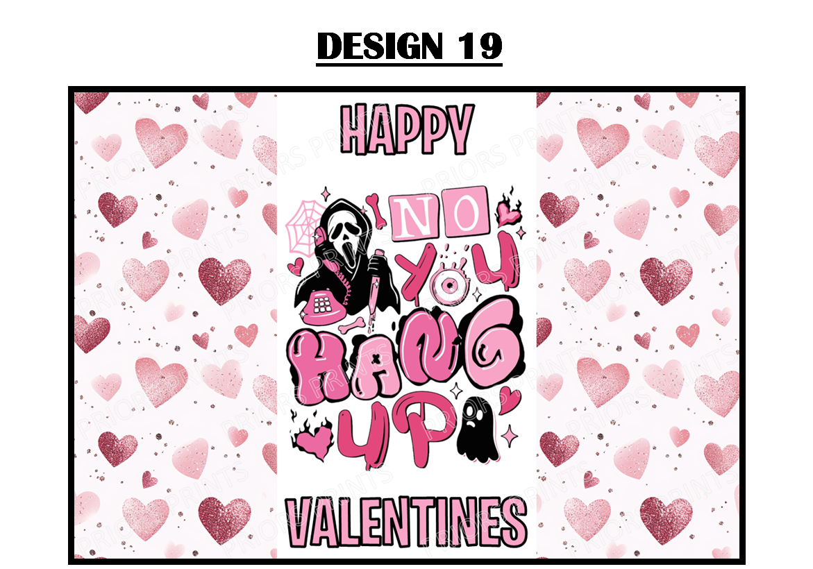 Horror Characters Valentines Chocolate Bar Wrappers