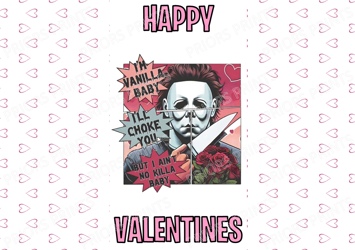 Horror Characters Valentines Chocolate Bar Wrappers